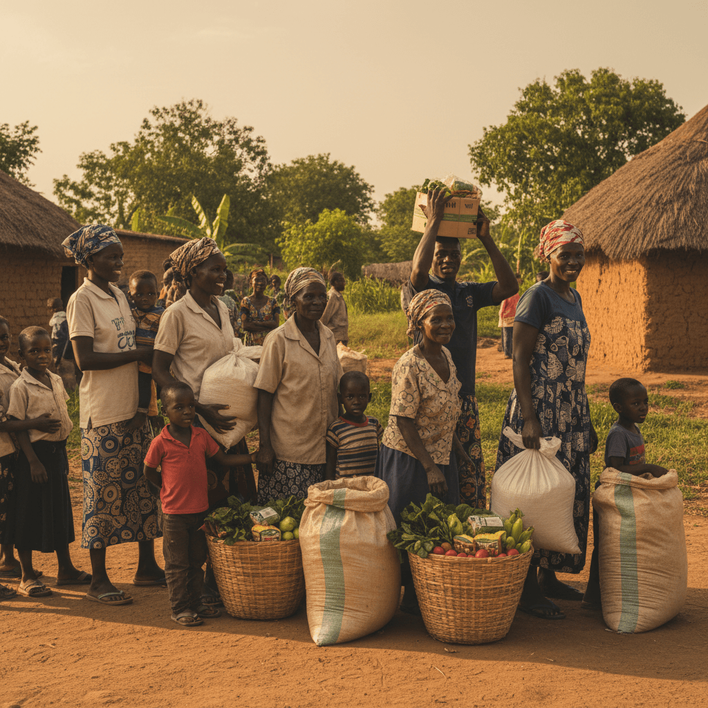 Community food distribution in Zambia
