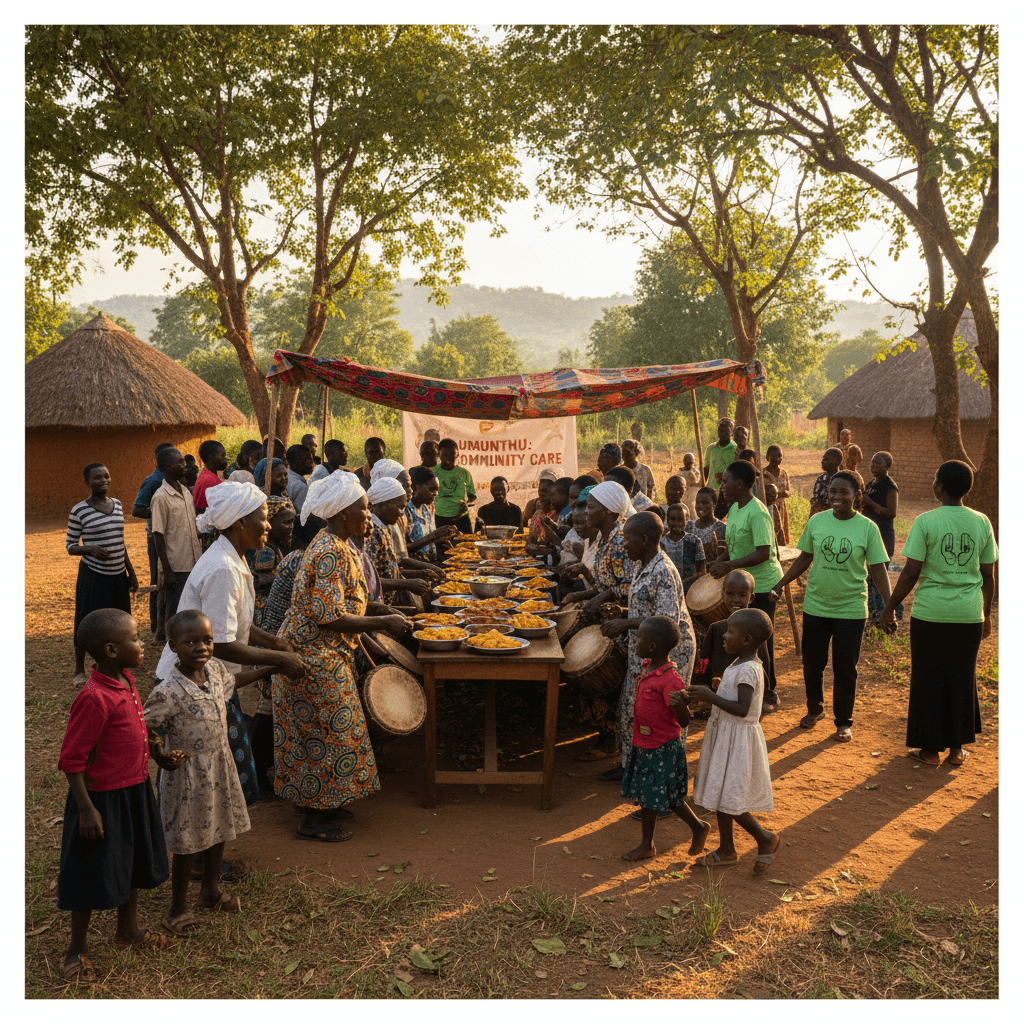 Community members gathering in support and hope
